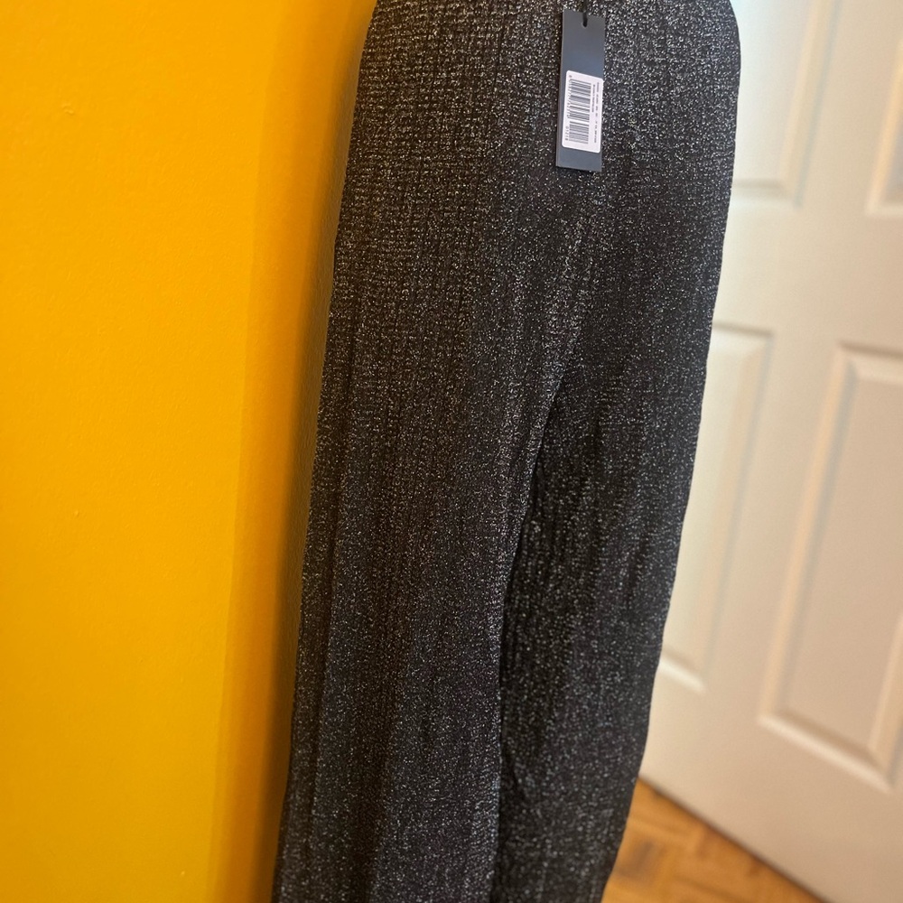 Diesel M-CHICY Black/Silver Wide Leg metallic Pants - Picture 5 of 6